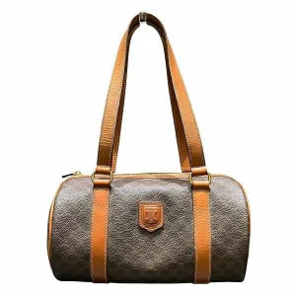 Celine Macadam Brown Boston Bag Handbag
